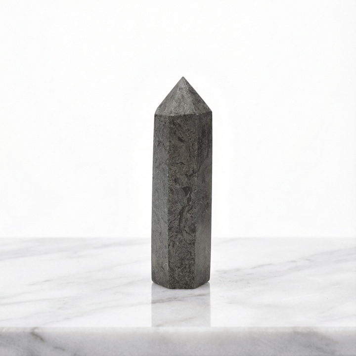 Pyrite Crystal Point Tower Crystal + Quartz