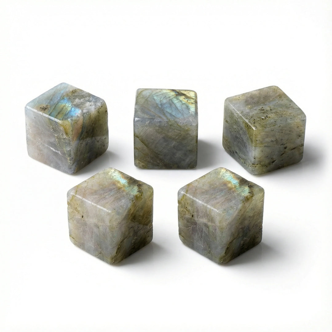 Rhodochrosite Polished Cubes Crystal + Quartz