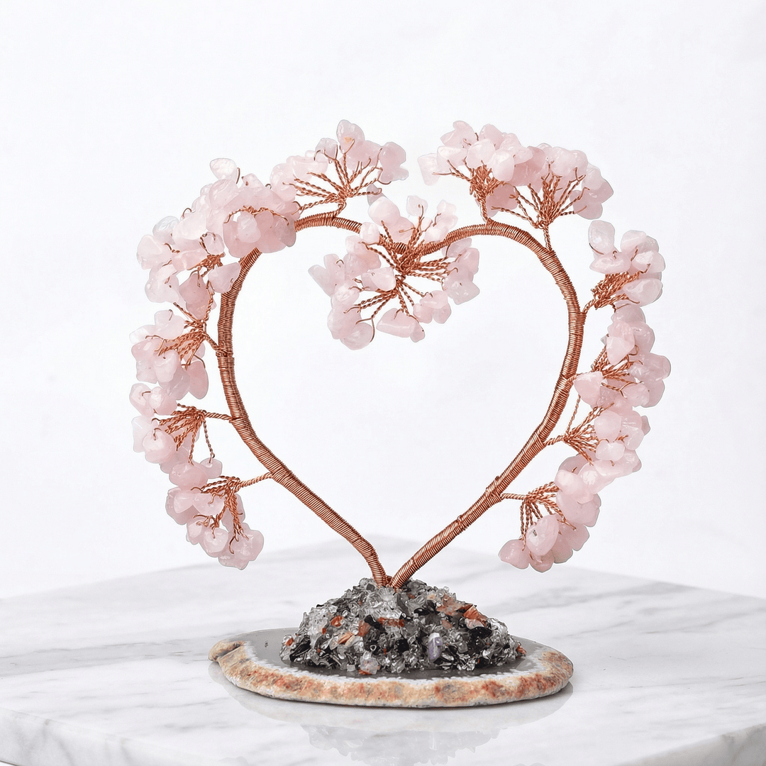 Rose Quartz Natural Crystal Lucky Tree Crystal And Quartz