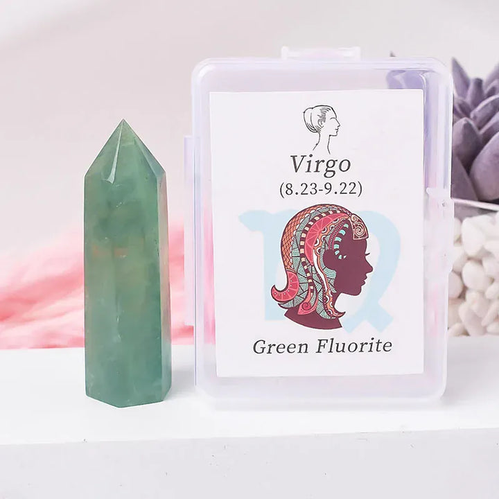 Scorpio Howlite Crystal Point Tower Scorpio Howlite / 1Pc Crystal + Quartz