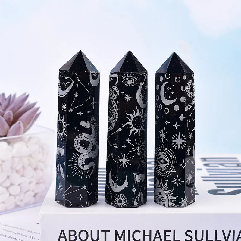 Silver Crystal Point Tower Silver / 9-10cm Crystal + Quartz