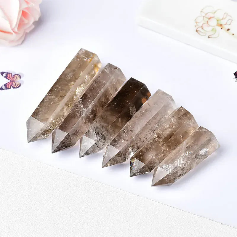 Smoky Quartz Crystal Point Tower Crystal + Quartz