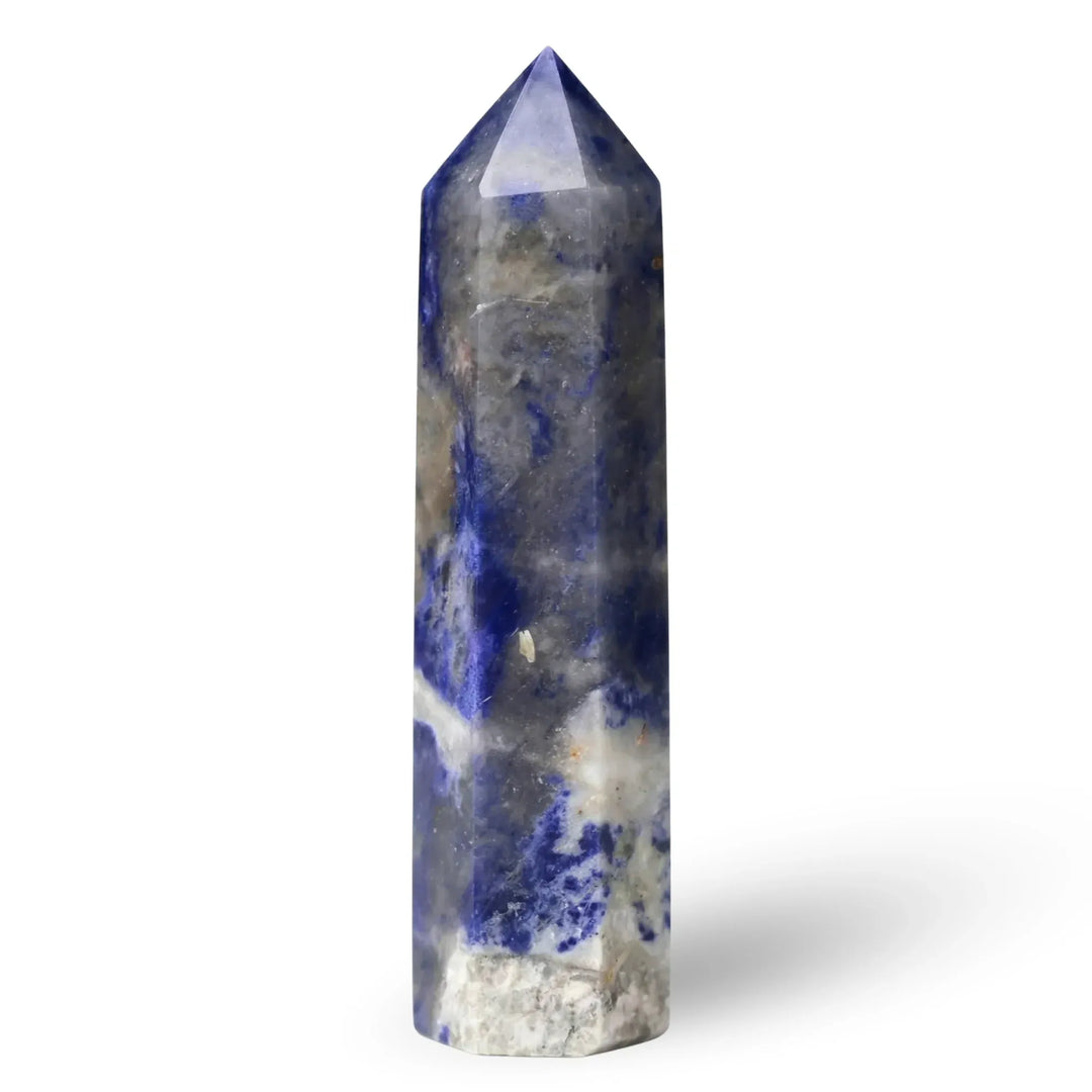 Sodalite Crystal Point Tower Crystal Tower Points 50-60mm Crystal + Quartz