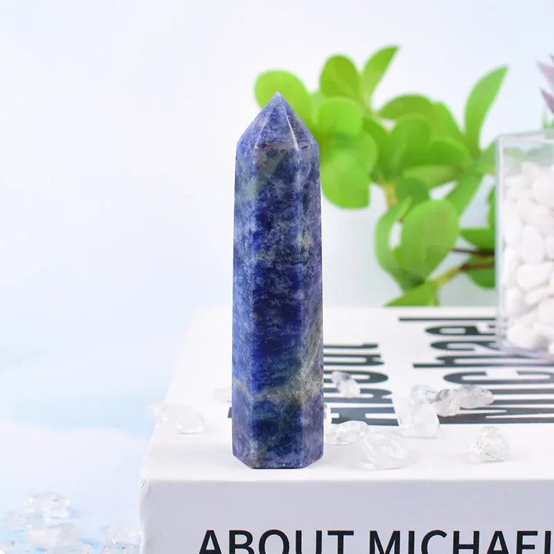 Sodalite Crystal Point Tower Sodalite / 70-80mm Crystal + Quartz