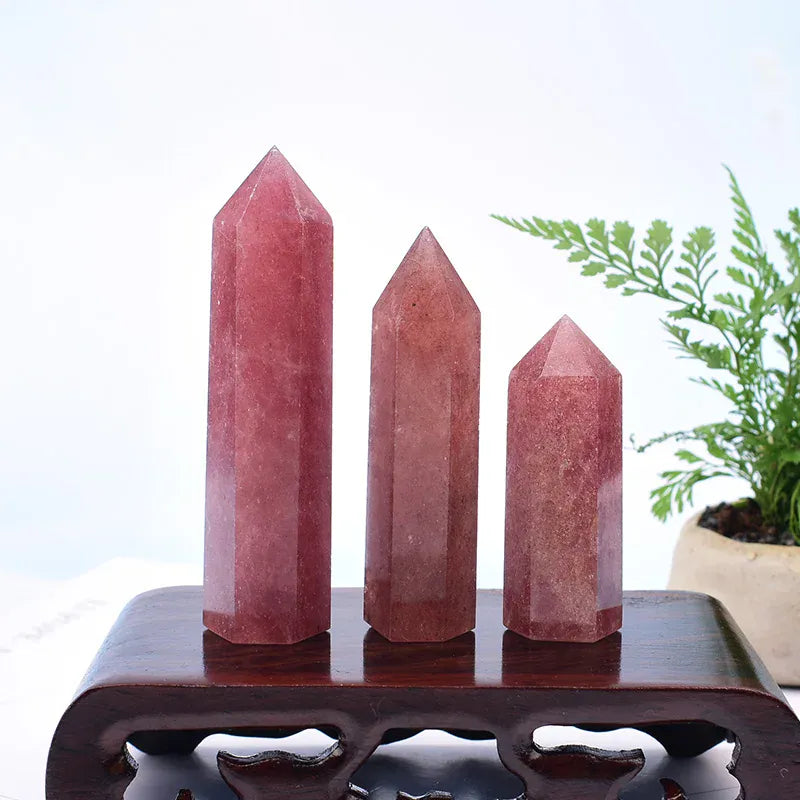 Strawberry Quartz Crystal Point Tower Crystal + Quartz