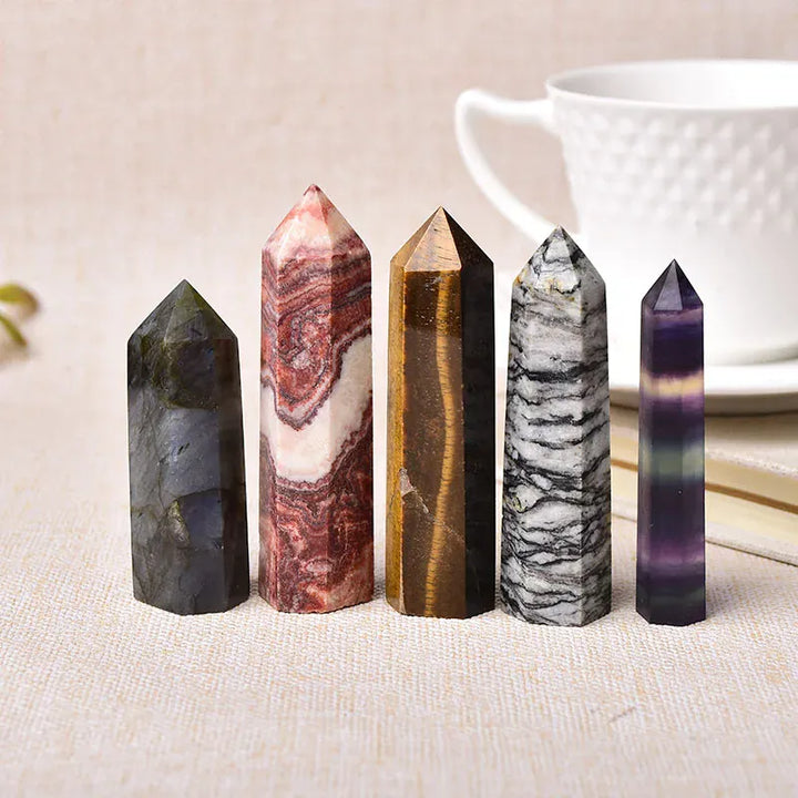 Tigers Eye Crystal Point Tower Crystal + Quartz