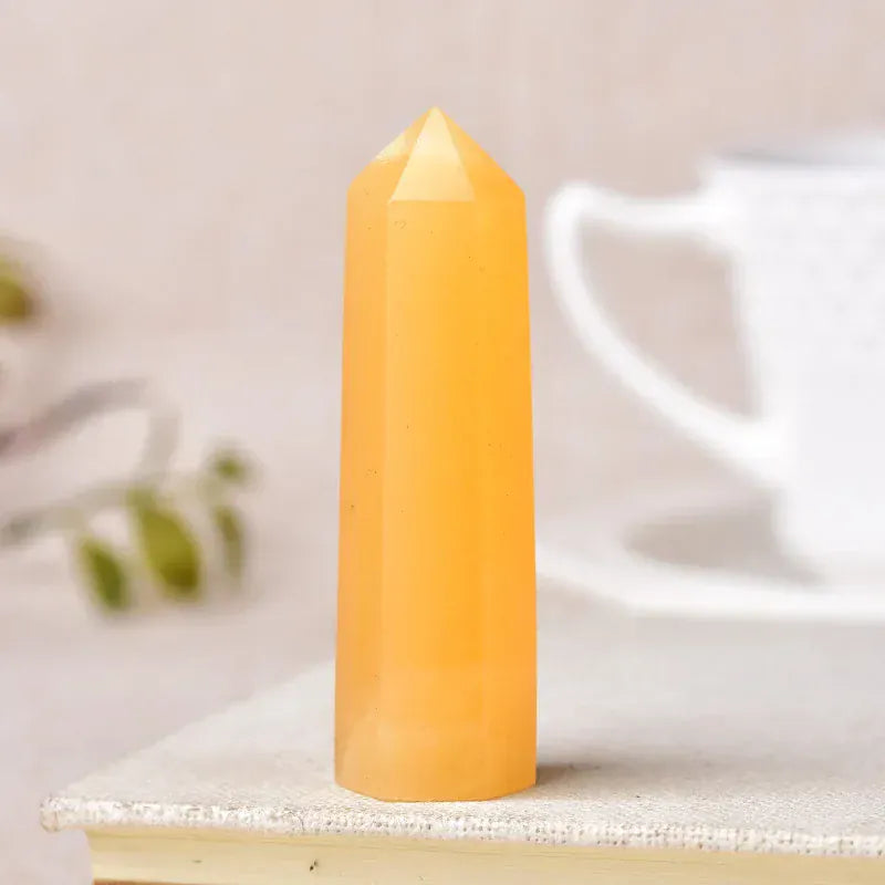 Yellow Aventurine Crystal Point Tower Yellow Aventurine / 50-60mm Crystal + Quartz