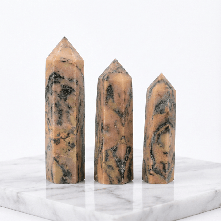 Yellow Striped Crystal Point Tower Crystal And Quartz